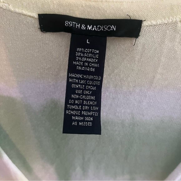 89th & Madison Tie Dye Style Cardigan Size Large - Picture 4 of 4